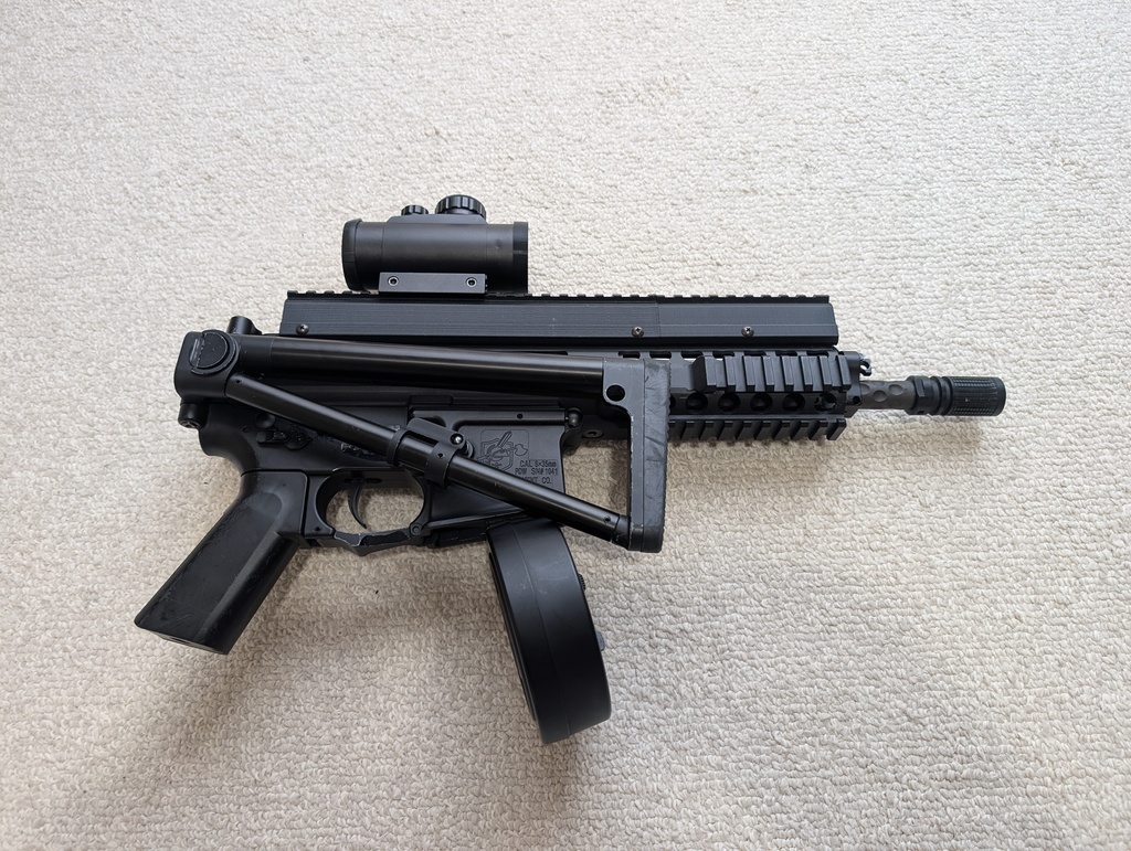 【STLデータ】東京マルイ M4/STANAG対応 MP5ドラムマガジン変換アダプター
