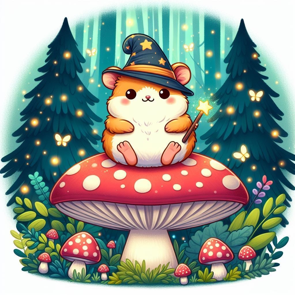 ハムスターのイラスト入りスウェット