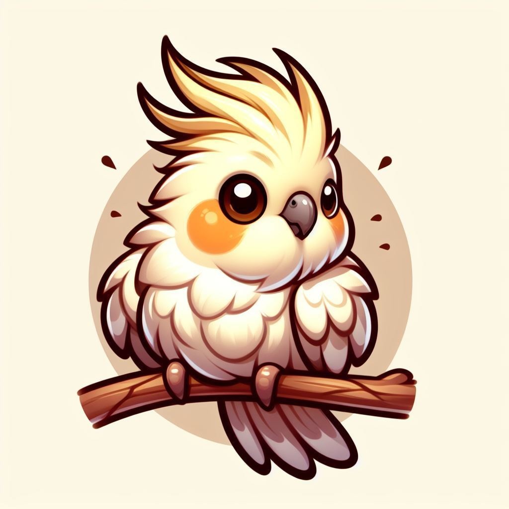 オカメインコのイラストパーカー