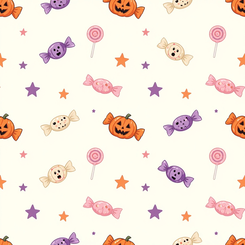 ハロウィン デジタルペーパー 10種セット / シームレスパターン・背景・ラッピング・印刷用素材