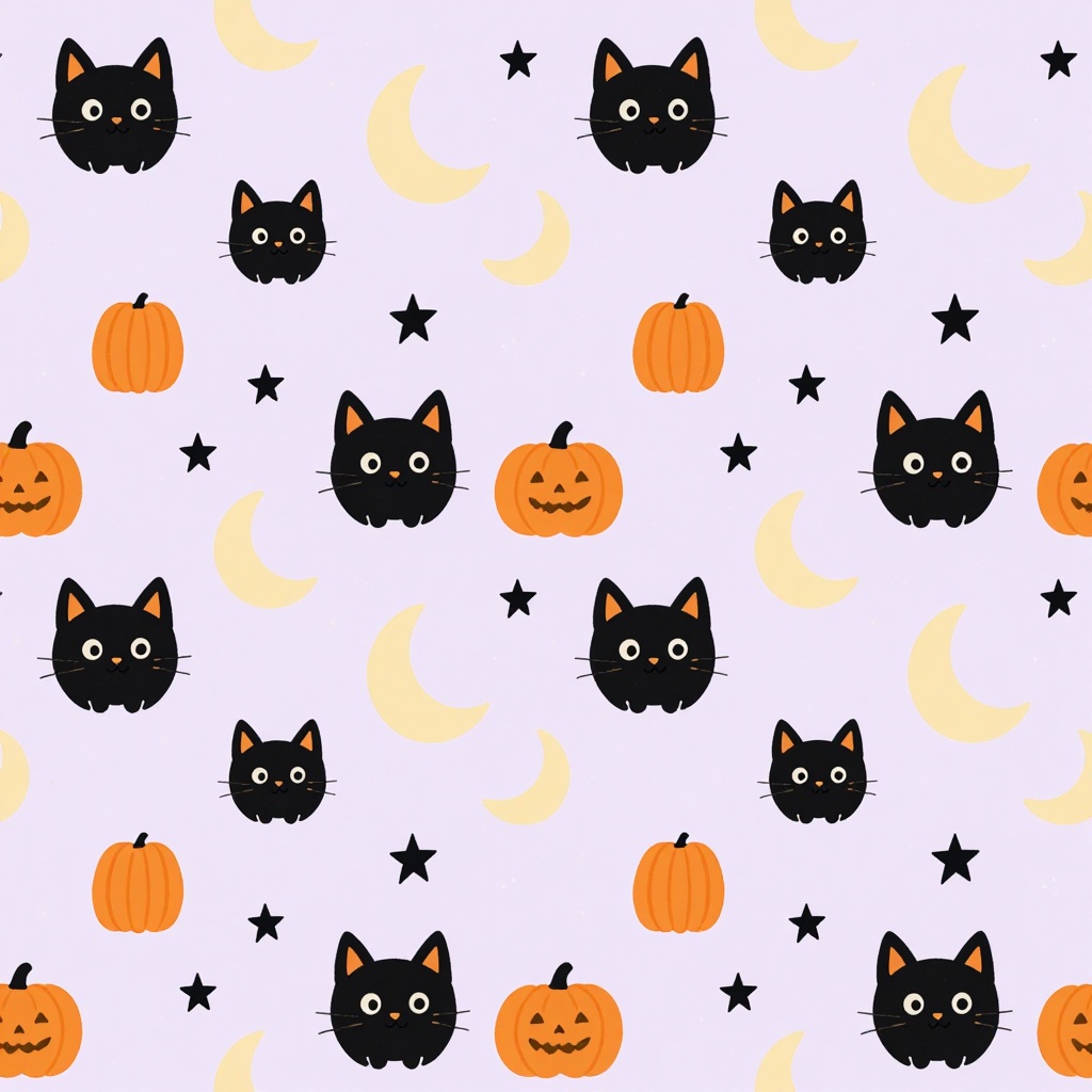 ハロウィン デジタルペーパー 10種セット / シームレスパターン・背景・ラッピング・印刷用素材