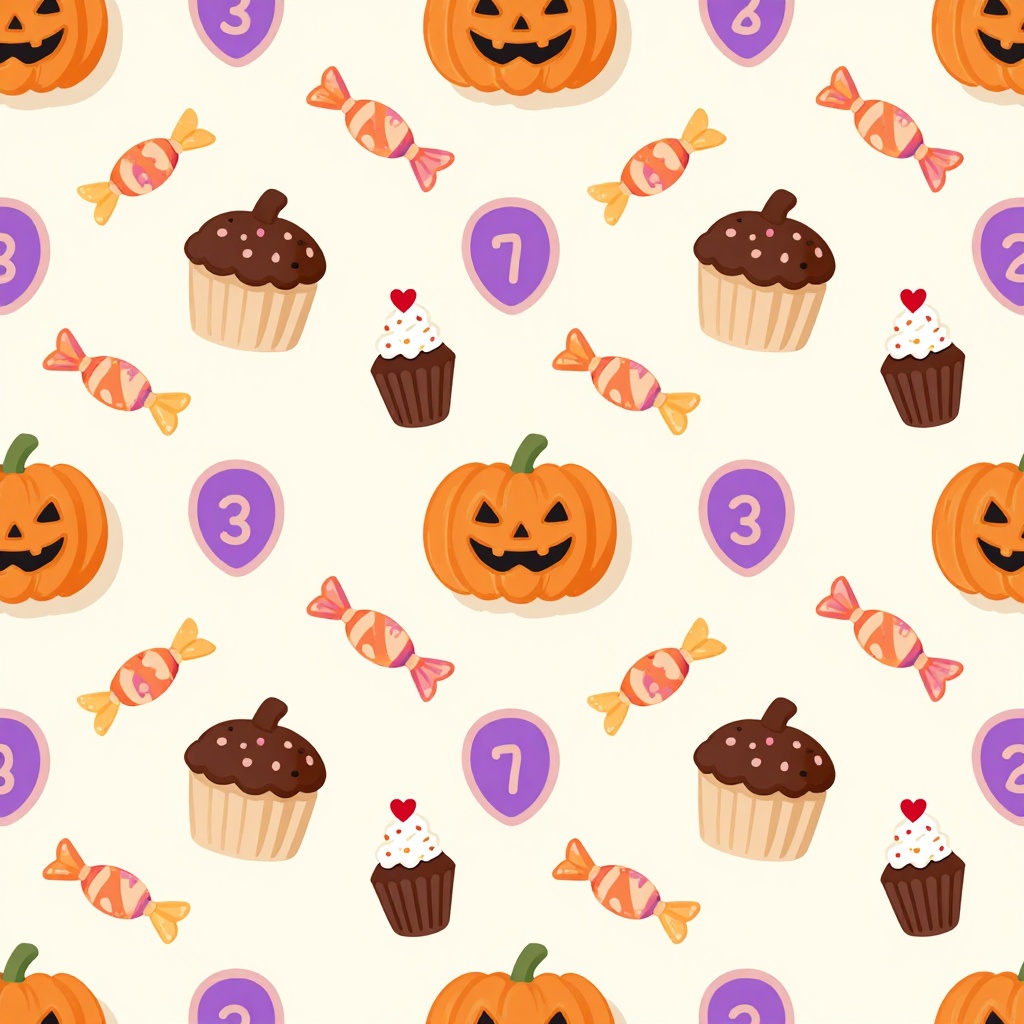 ハロウィン デジタルペーパー 10種セット / シームレスパターン・背景・ラッピング・印刷用素材