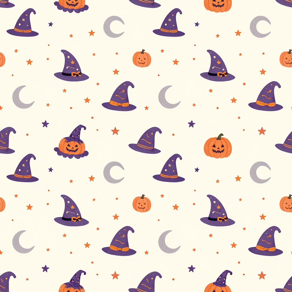 ハロウィン デジタルペーパー 10種セット / シームレスパターン・背景・ラッピング・印刷用素材