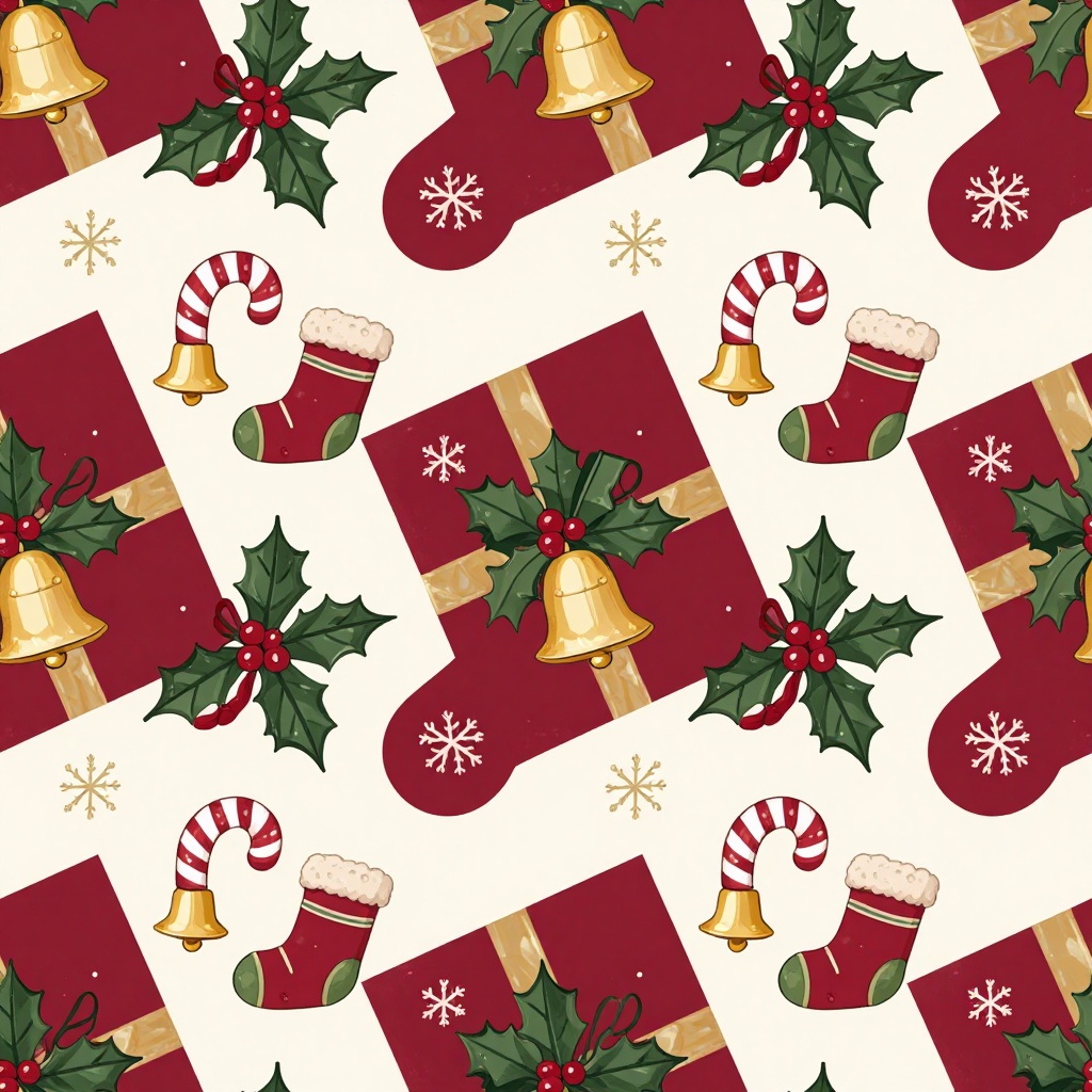 【素材】ほっこりクリスマスのデジタルペーパー&マステ素材 10点セット