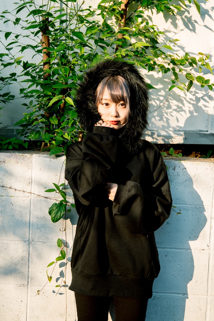 ファー付きオーバーパーカー ふわふわフード仕様◎