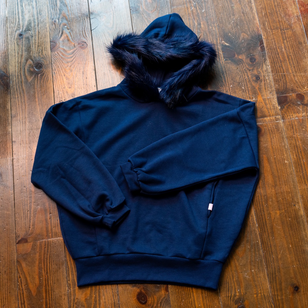 ファー付きオーバーパーカー ふわふわフード仕様◎