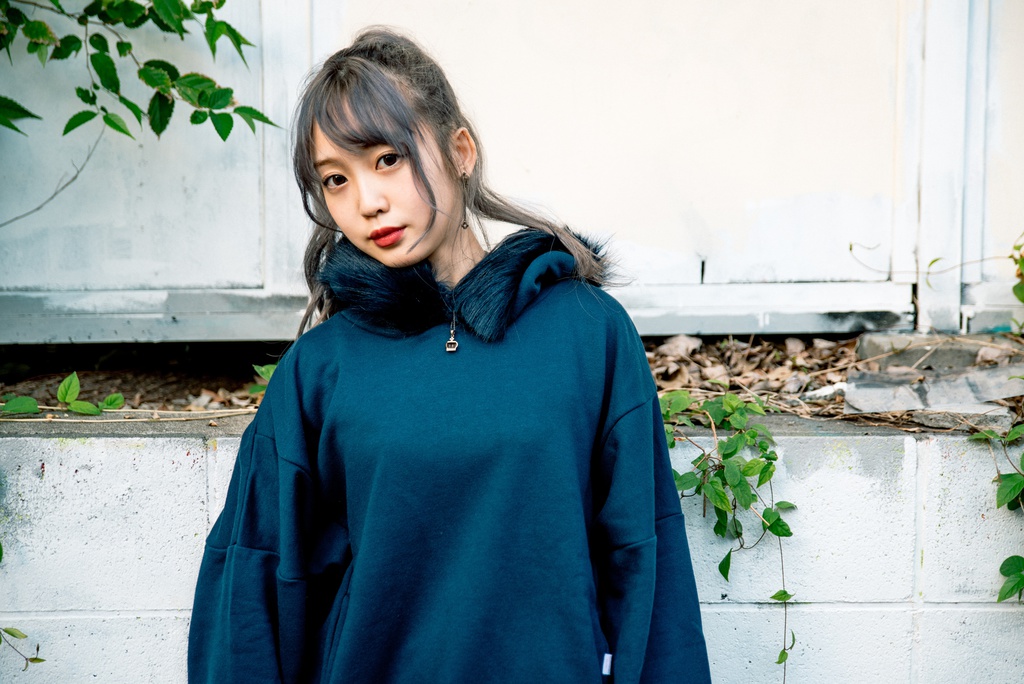 ファー付きオーバーパーカー ふわふわフード仕様◎