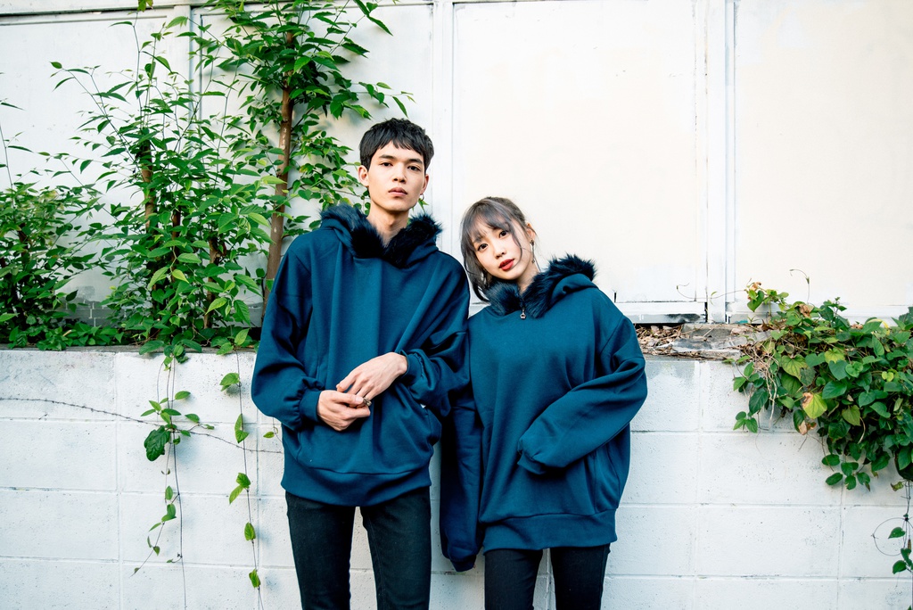 ファー付きオーバーパーカー ふわふわフード仕様◎