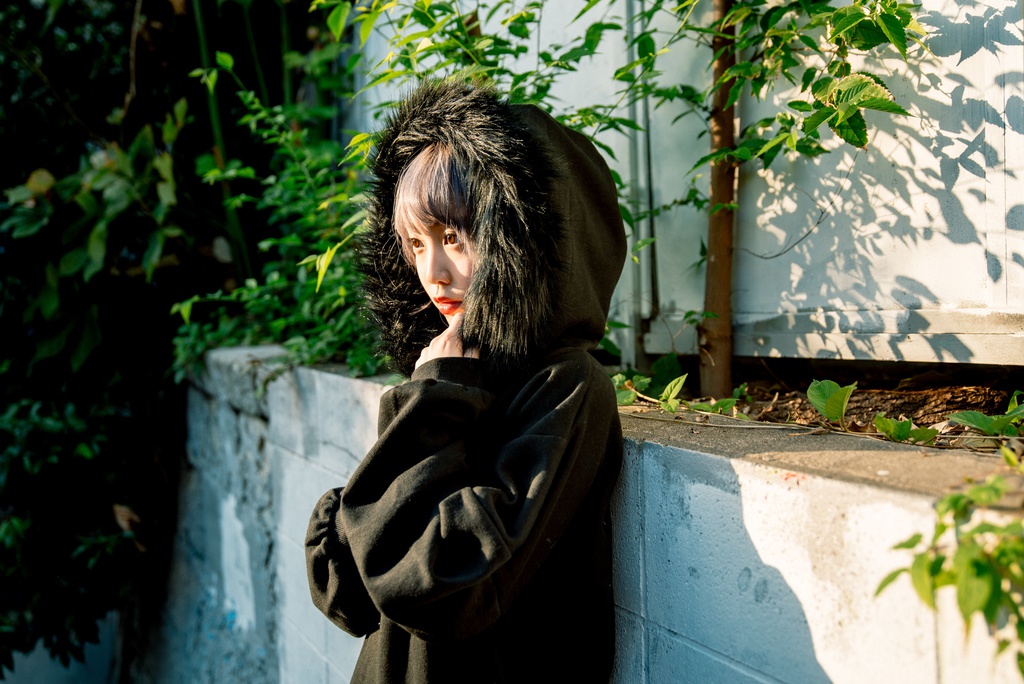 ファー付きオーバーパーカー ふわふわフード仕様◎