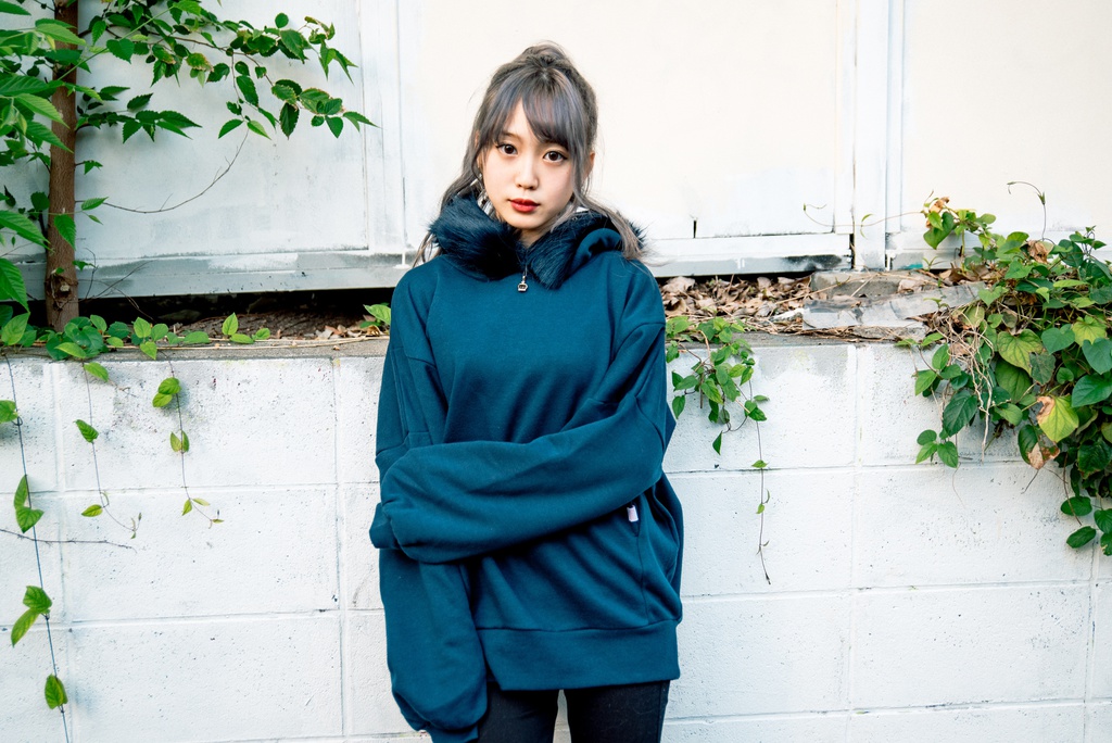 ファー付きオーバーパーカー ふわふわフード仕様◎