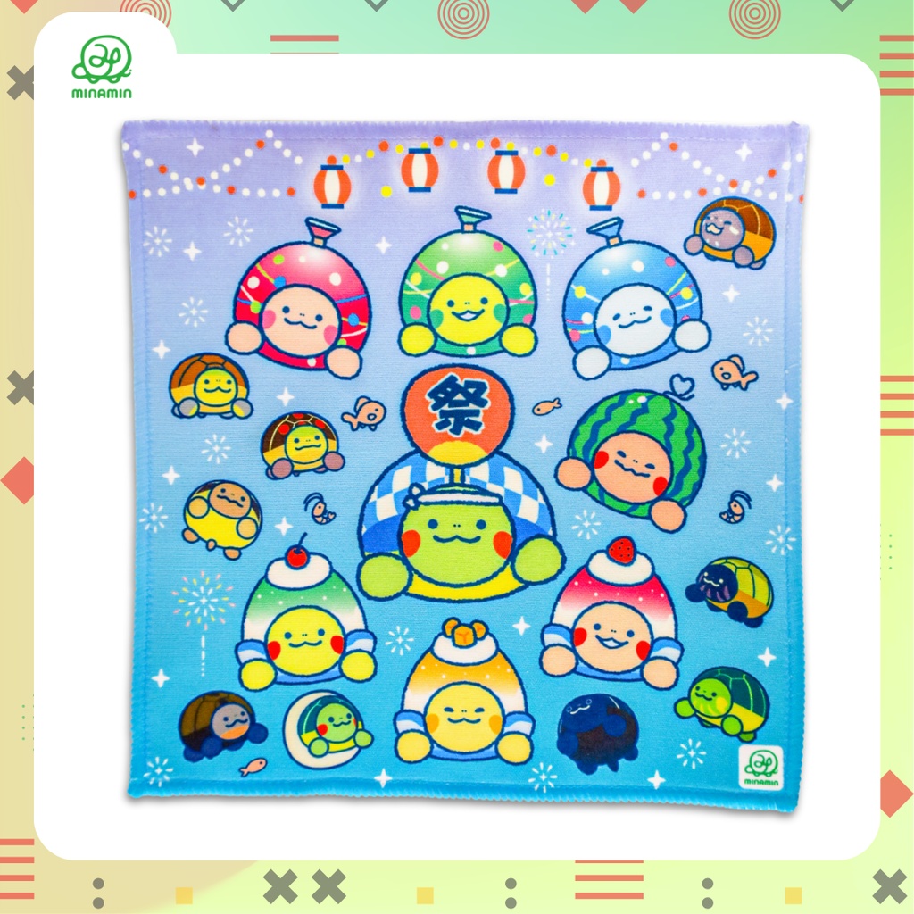 ミニタオル　まんまるカメさん祭ver