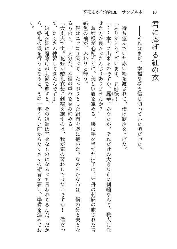 高穂もかの全年齢BL サンプル集