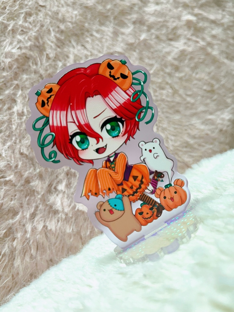 【特典チェキ付き】Boo!ハロウィンらぎこアクリルスタンド-くまゾンビを添えて-70×70mm