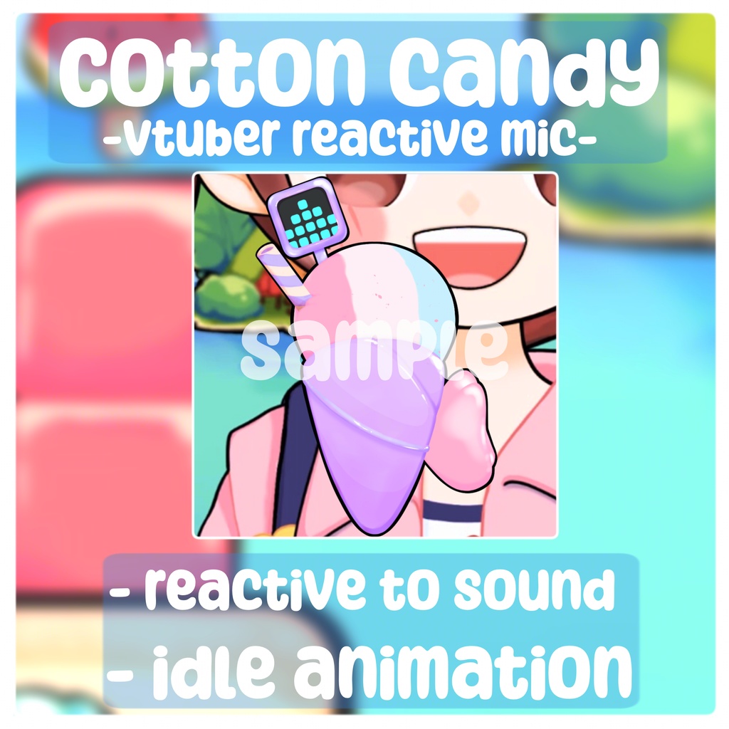 【声で光るVtuberマイク】Cotton Candy コットンキャンディ