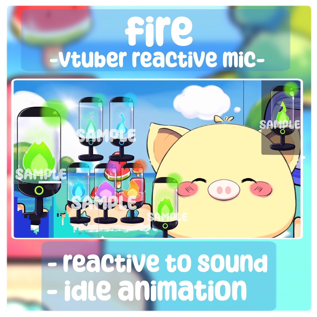 【声で光るVtuberマイク】Fire