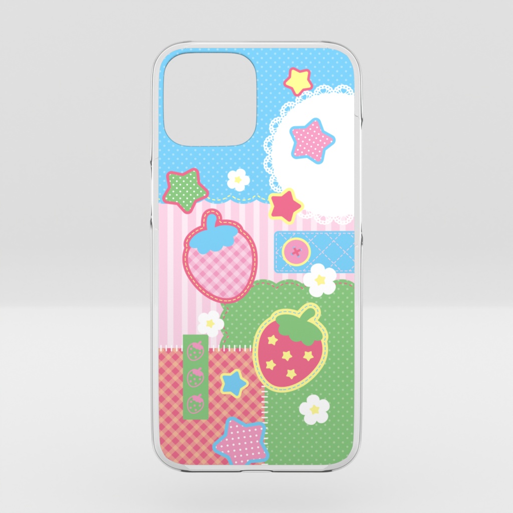 【いちご】クリアiPhoneケース