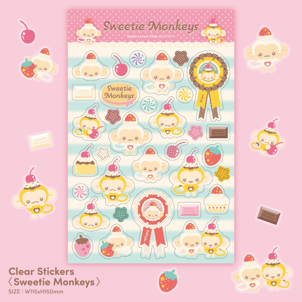 【Sweetie Monkeys】クリアステッカー