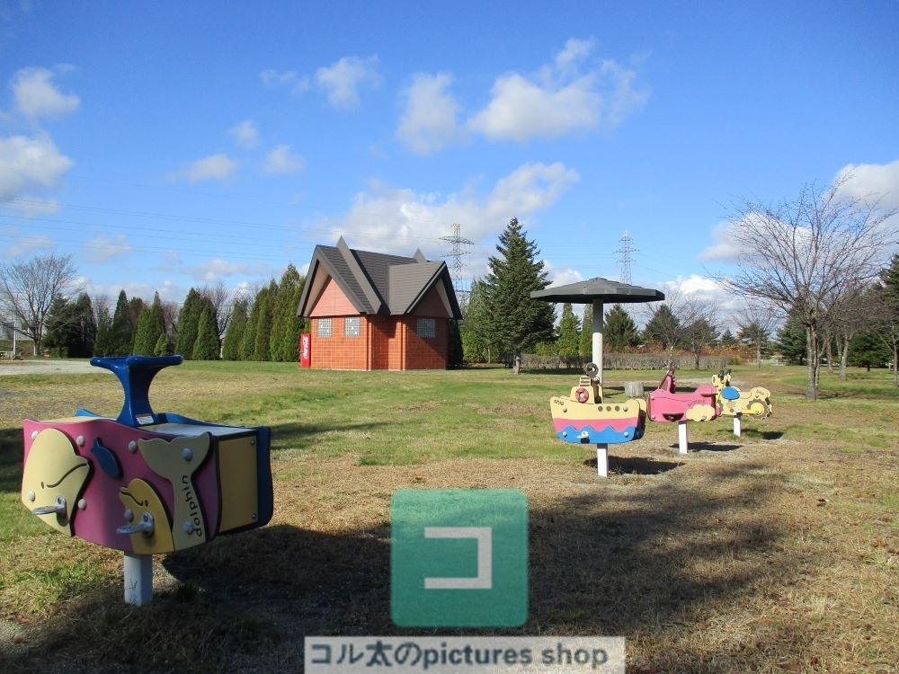公園の風景(遊具)①10枚・1セット