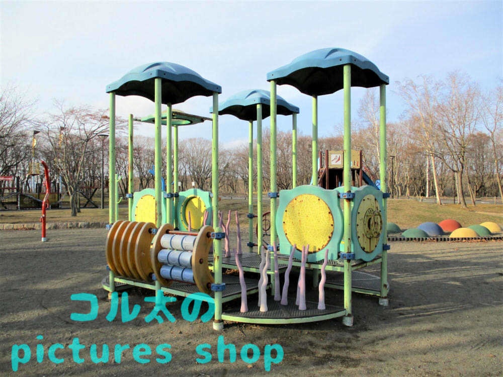 公園の風景(遊具)②10枚・1セット
