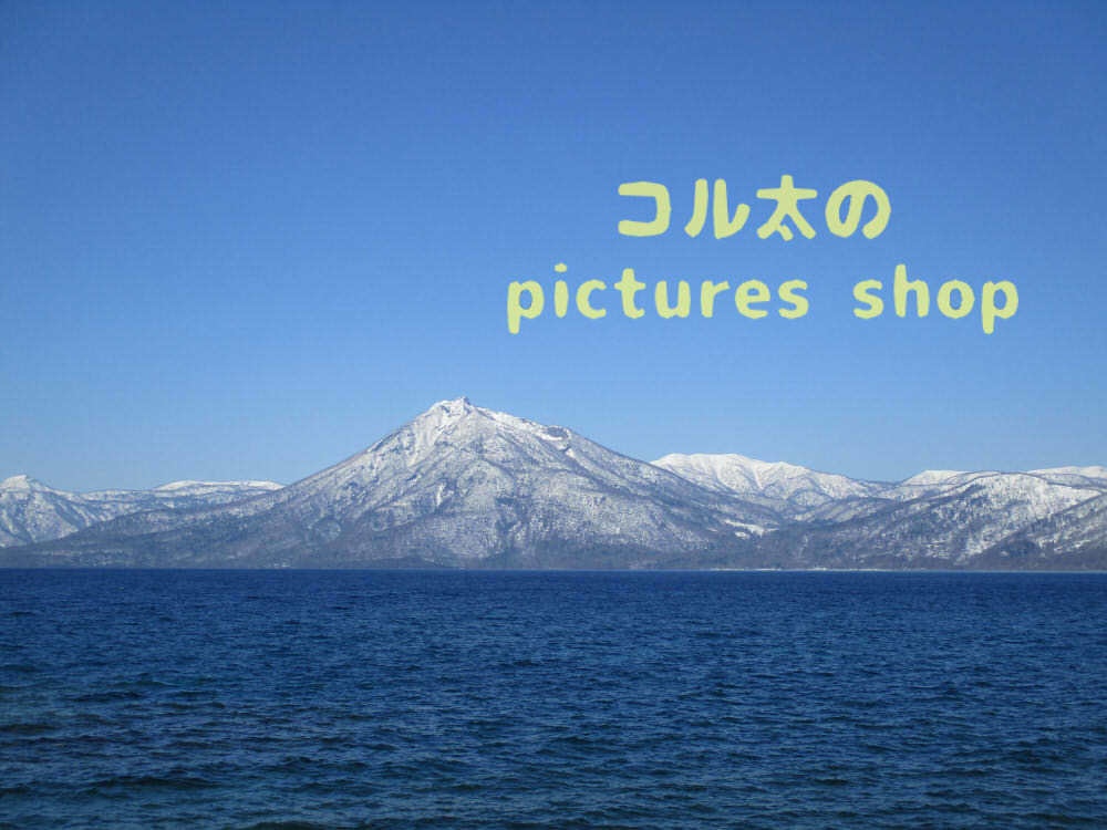 湖の風景(支笏湖・早春)10枚・1セット