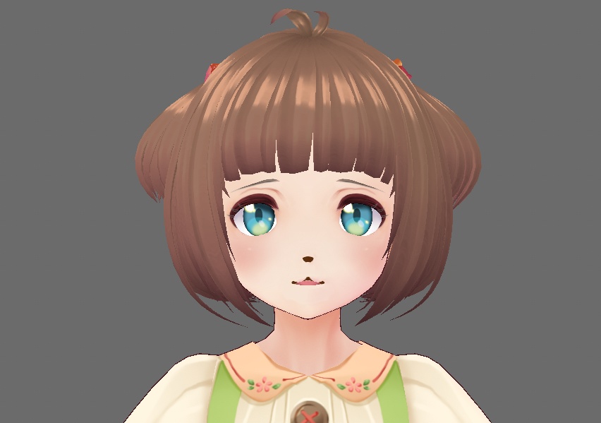 【VRoid用】フェイスペイント「犬」