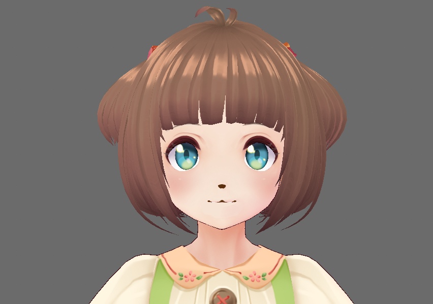 【VRoid用】フェイスペイント「犬」