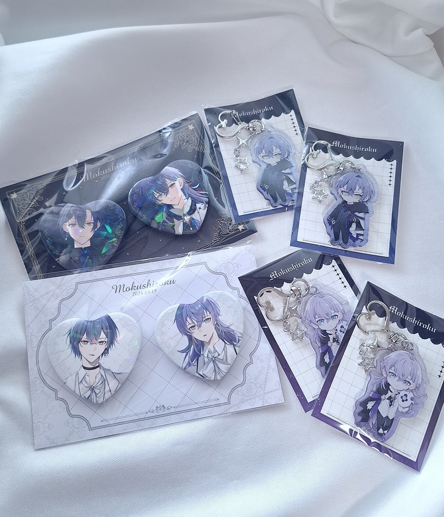 【非公式】オーロラハート型缶バッチセット