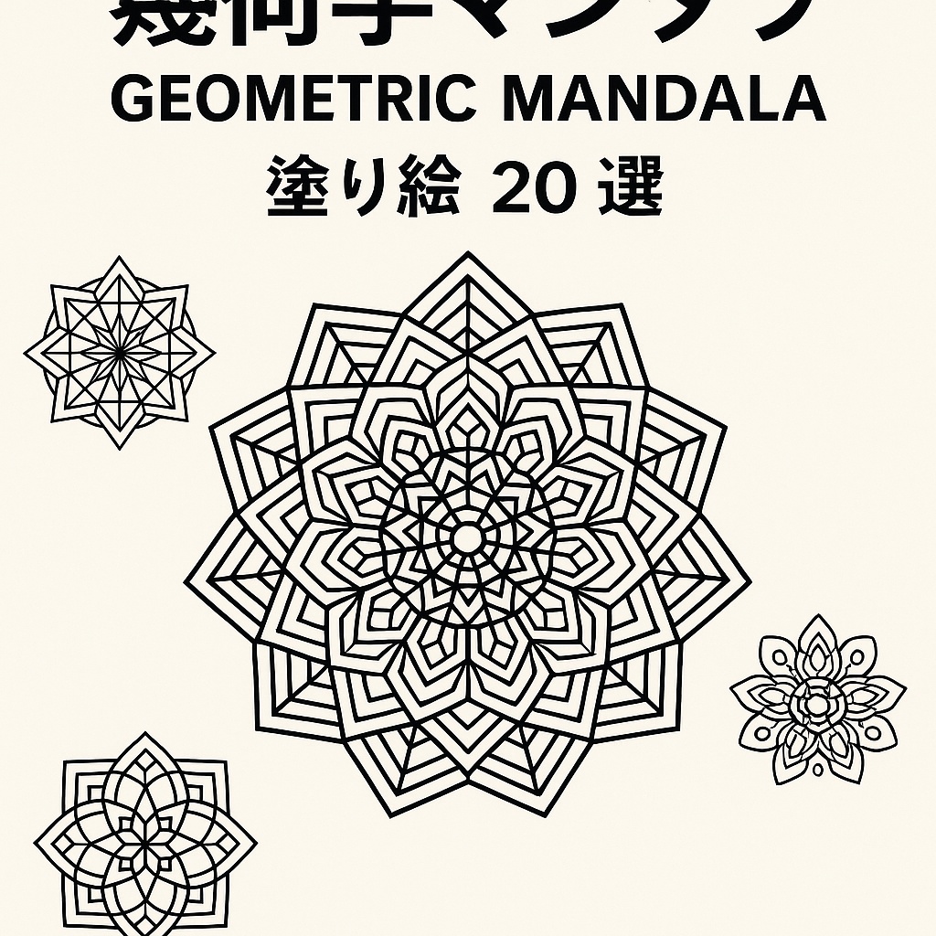 幾何学マンダラ塗り絵  20選