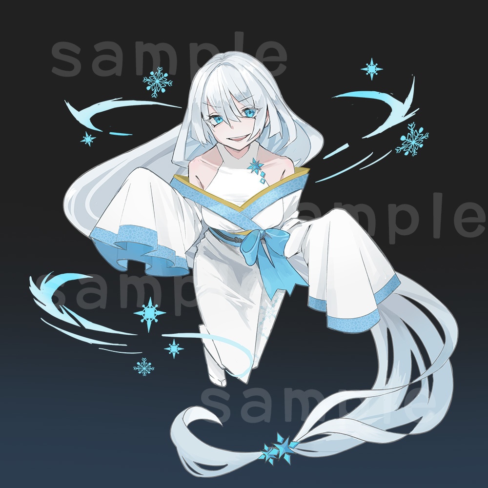 【立ち絵】雪女風(表情8種)