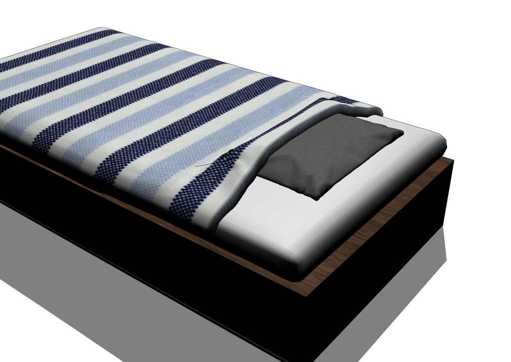 引き出し付き木製ベッド