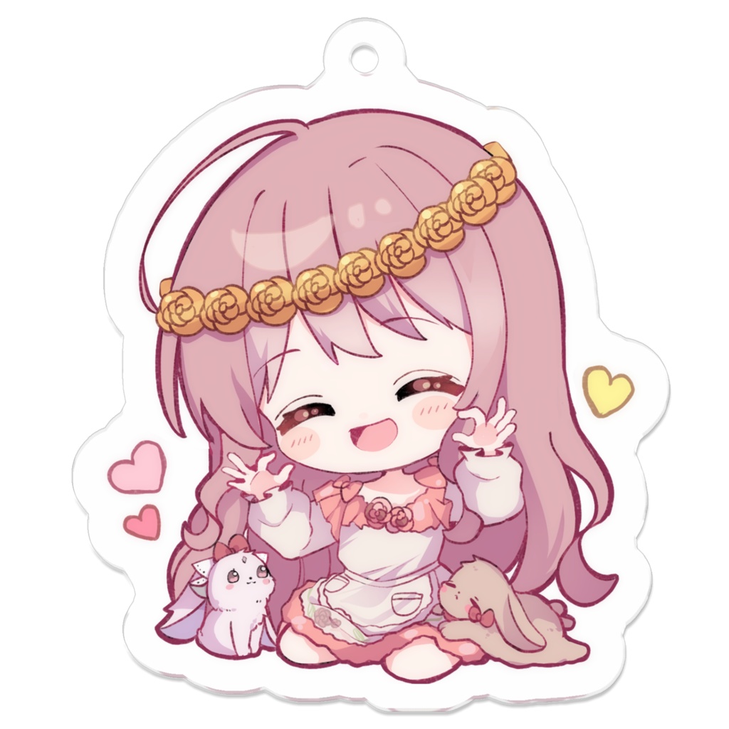 暁月はくのにこにこキーホルダー