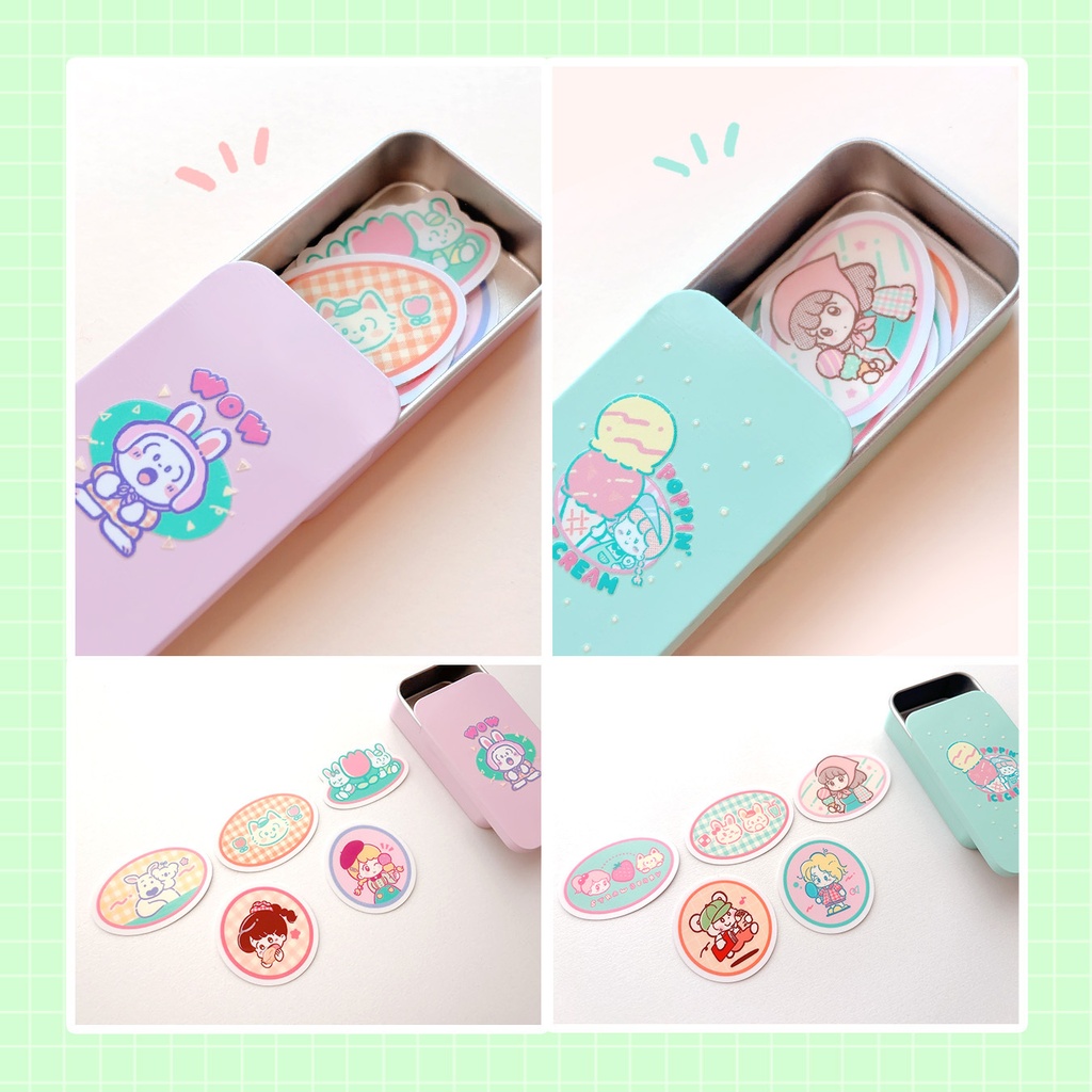 フレークシール入りスライド缶ケース