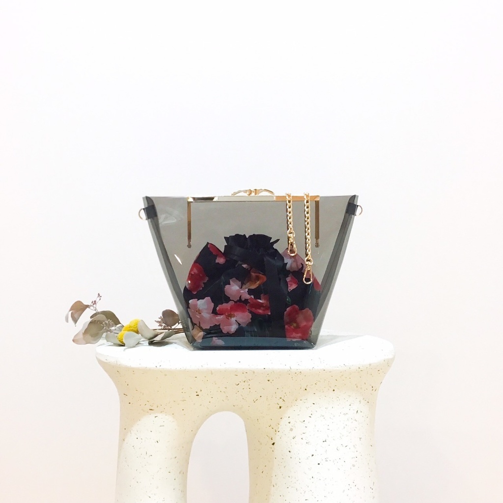 ukiashiクリアバッグ　グレー本体