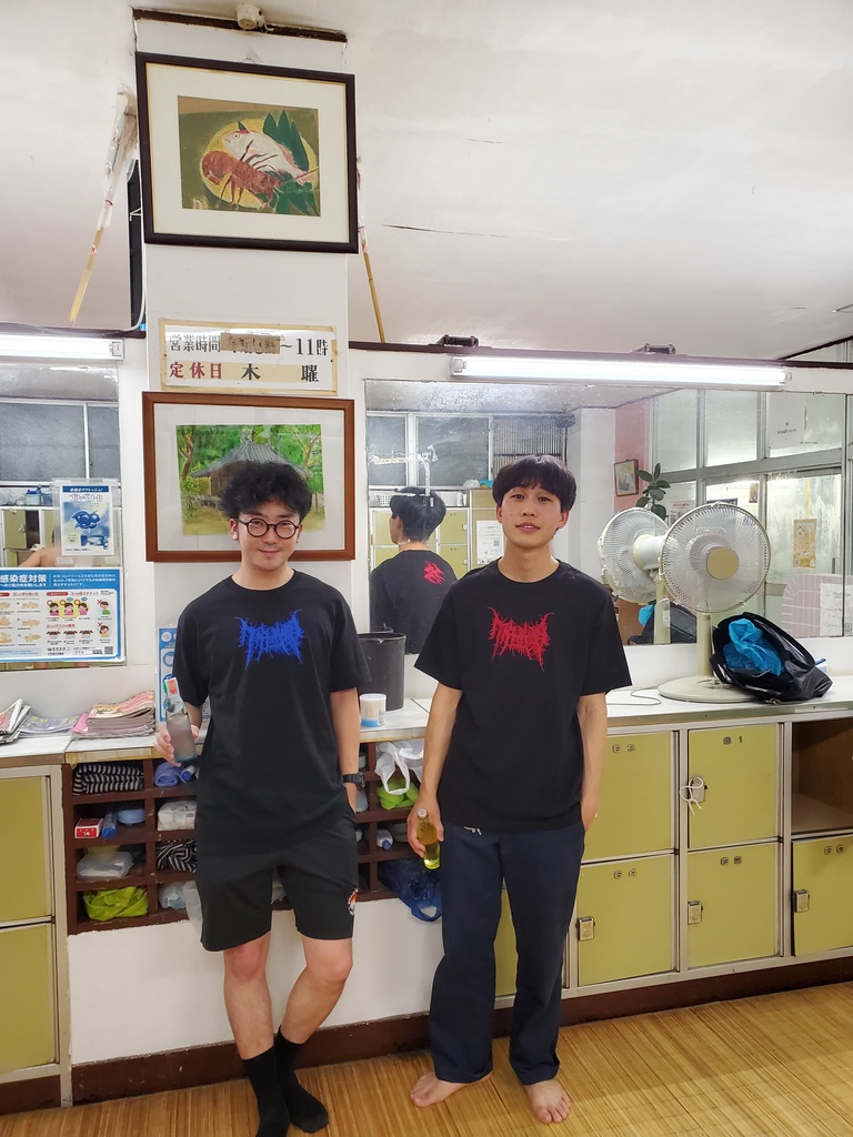 【青】ケケケッロゴTシャツ(design by 金風呂タロウ) 受注生産