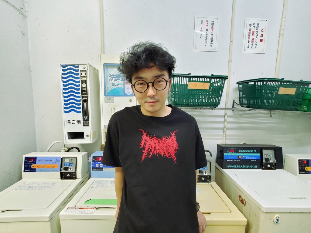 【青】ケケケッロゴTシャツ(design by 金風呂タロウ) 受注生産