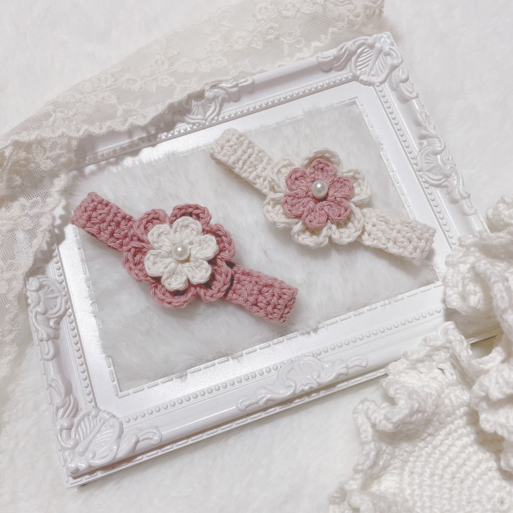 お花ヘアバンド❁︎おまんじゅう用