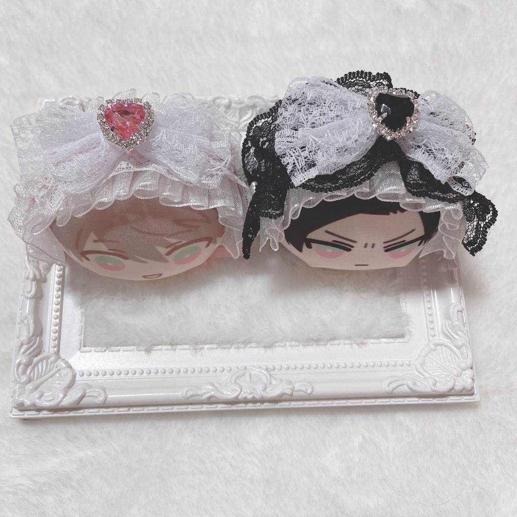 ピンク♡ブラックリボンヘッドドレス🎀