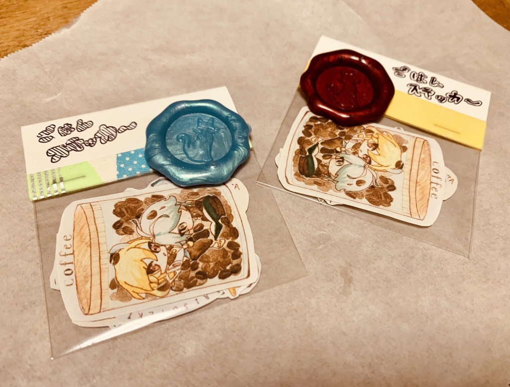 原画(カヴェアルごはんダイカットシールセット付き)