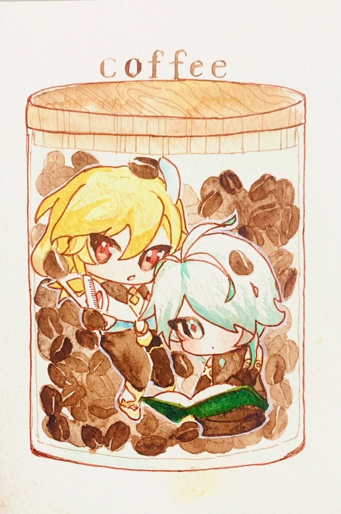 原画(カヴェアルごはんダイカットシールセット付き)