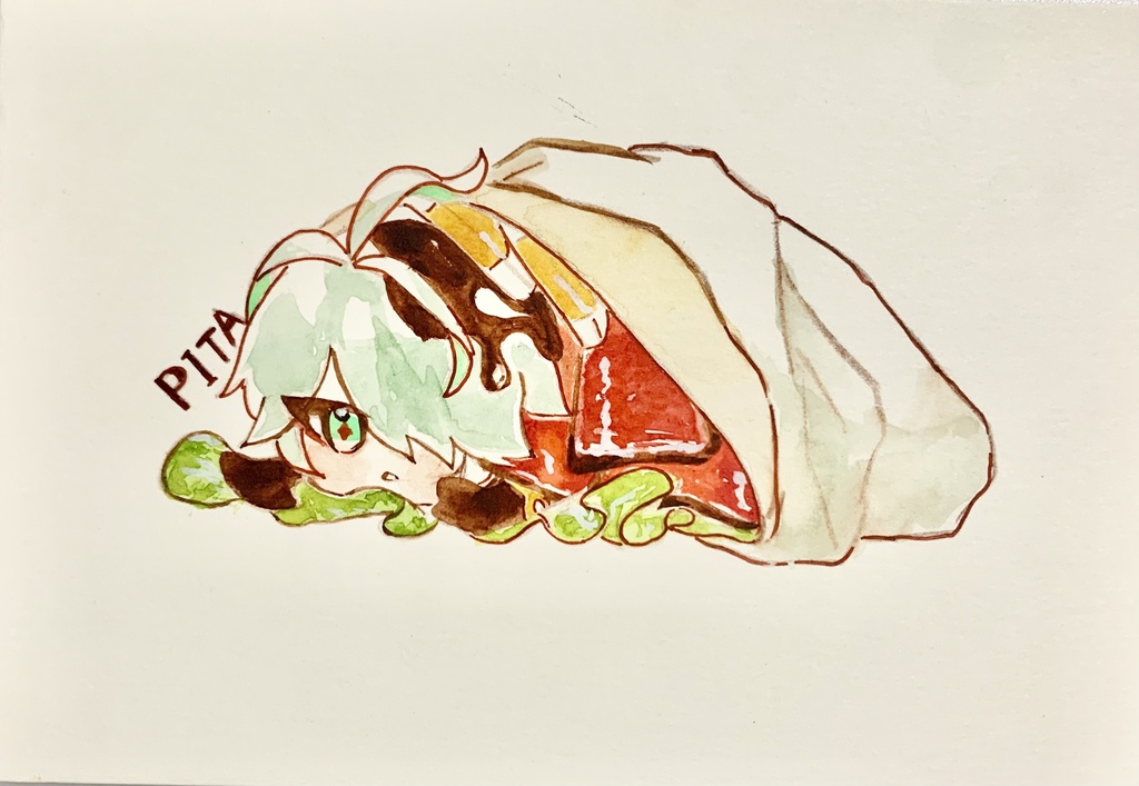 原画(カヴェアルごはんダイカットシールセット付き)