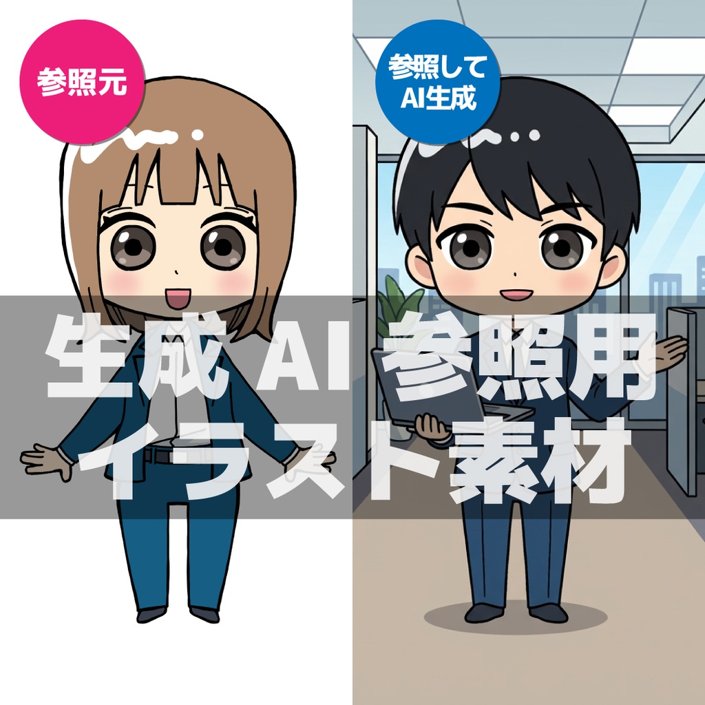 【商用利用OK】AIイラスト参照用素材【絵柄のAIっぽさを減らしたい方向け】