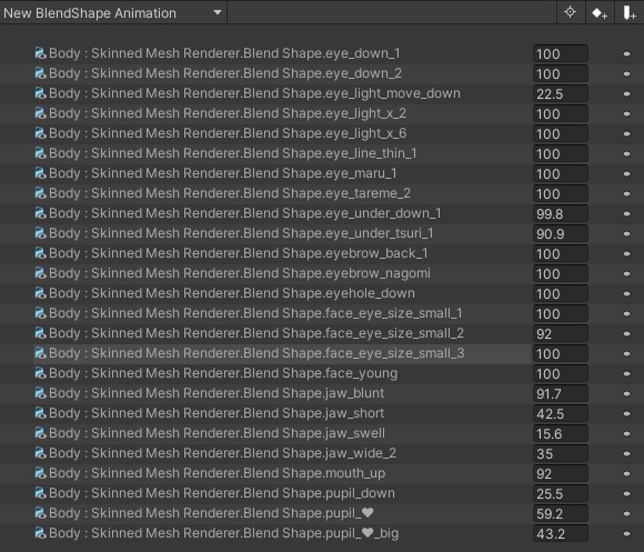 シェイプキーをAnimation Clipにするやつ