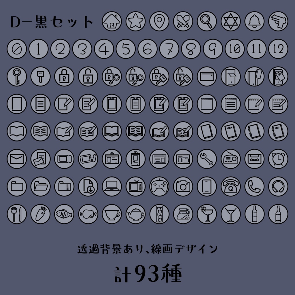 【無料版あり】TRPGアイコンセット【93種×10パターン】