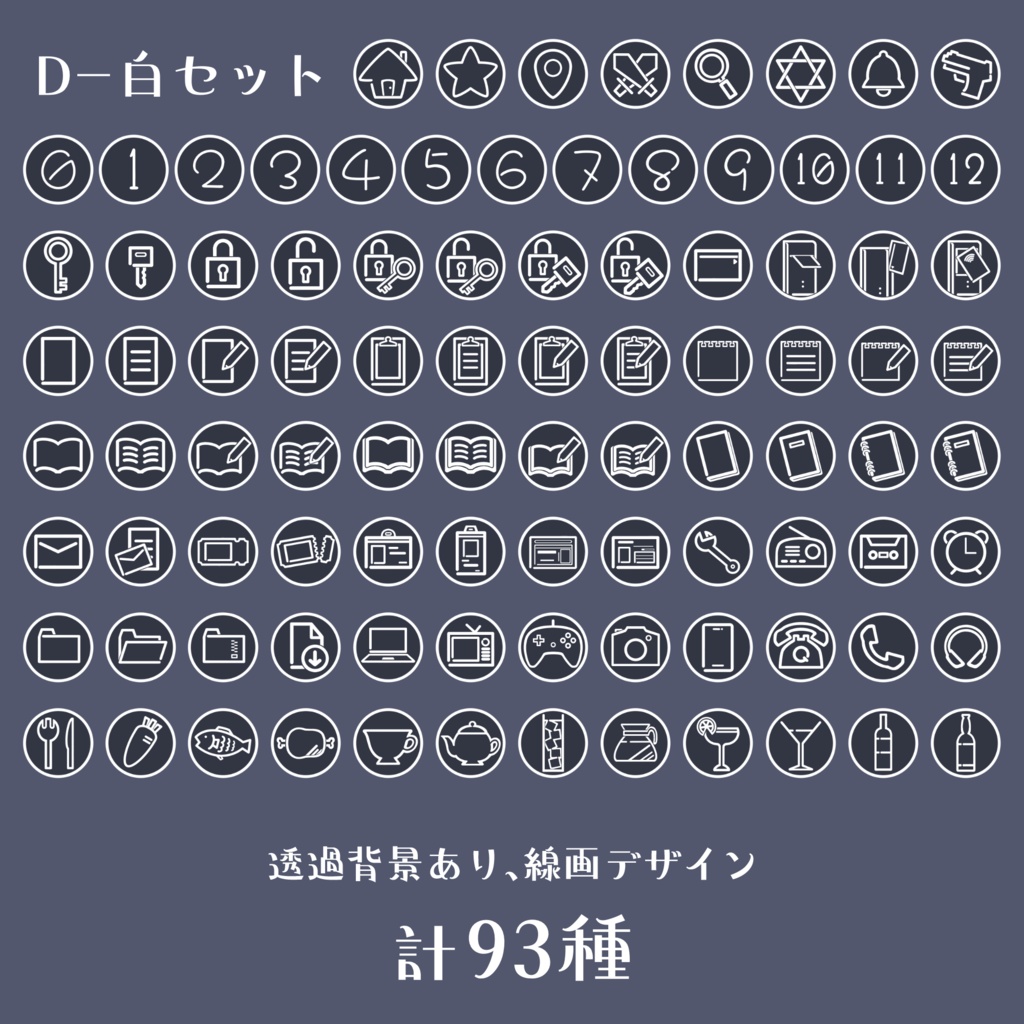 【無料版あり】TRPGアイコンセット【93種×10パターン】