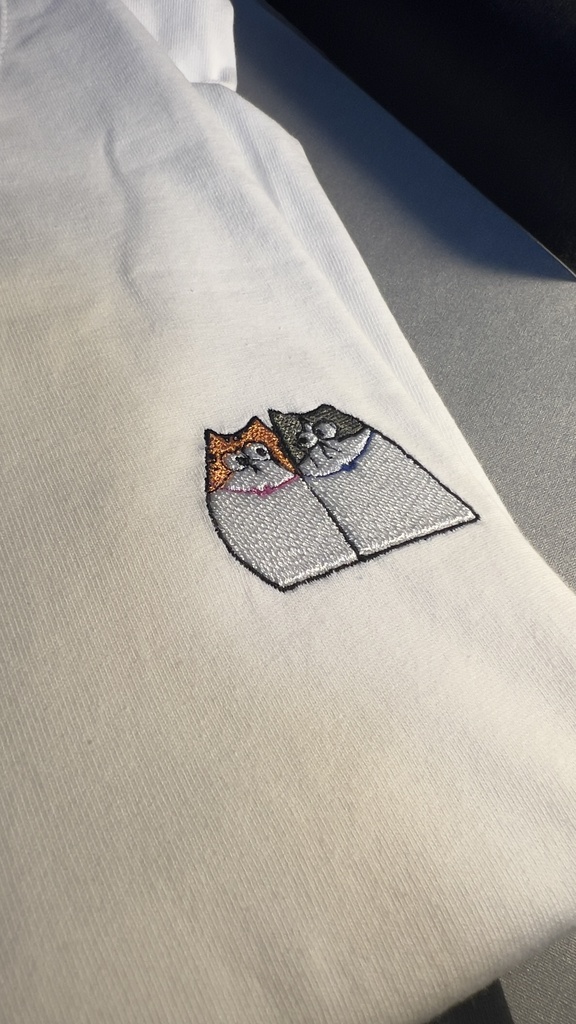 ニハチ刺繍Tシャツ(白)