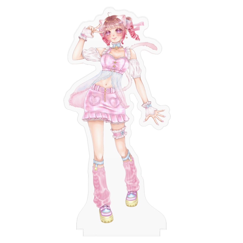 猫型めめこ🐈🩷🩵 ミニアクリルスタンド