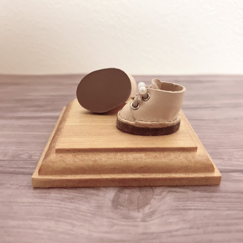 10㎝ぬい靴 デコレーションブーツ(パール)