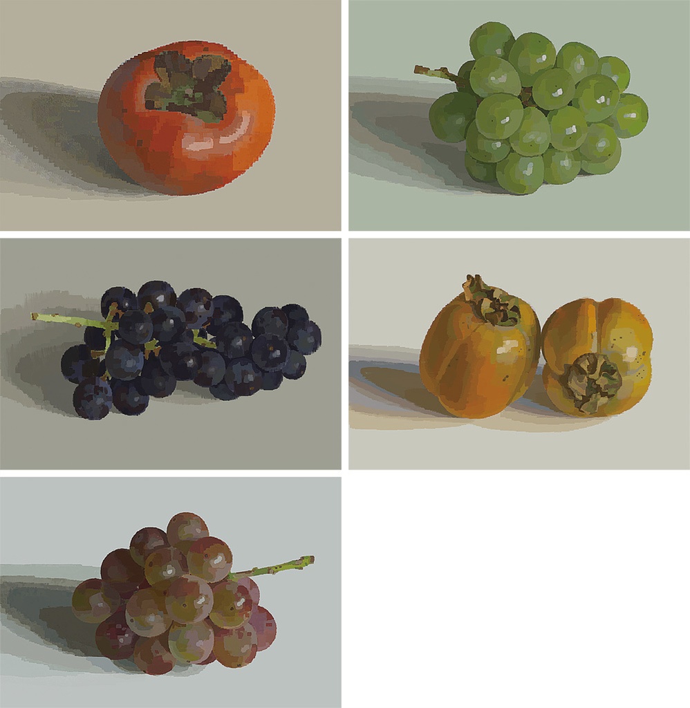 柿と葡萄のポストカード（5種類セット）