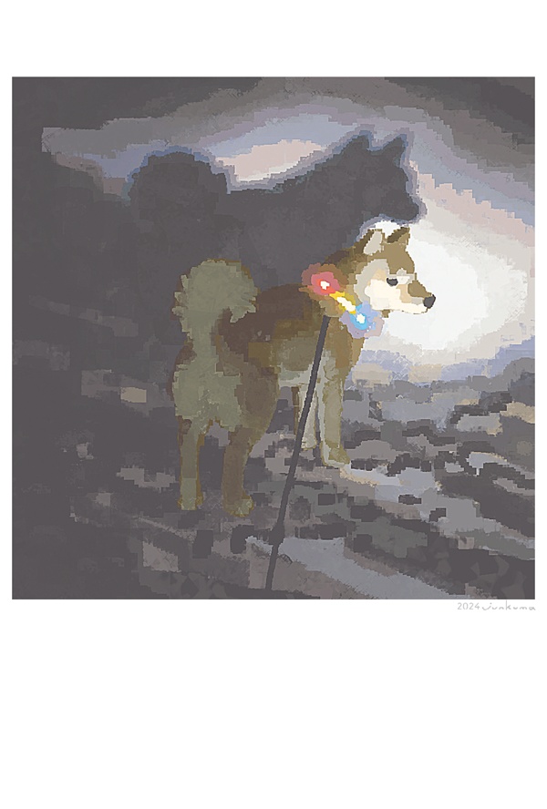 「光る犬」ポストカード（B）