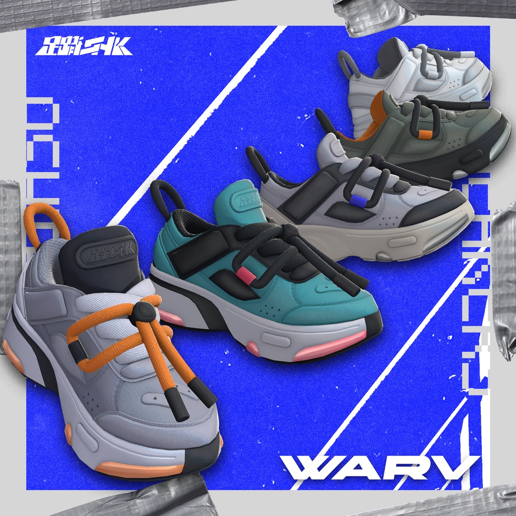 【VRChat想定】アバター用スニーカー『WARV』【複数アバター対応】